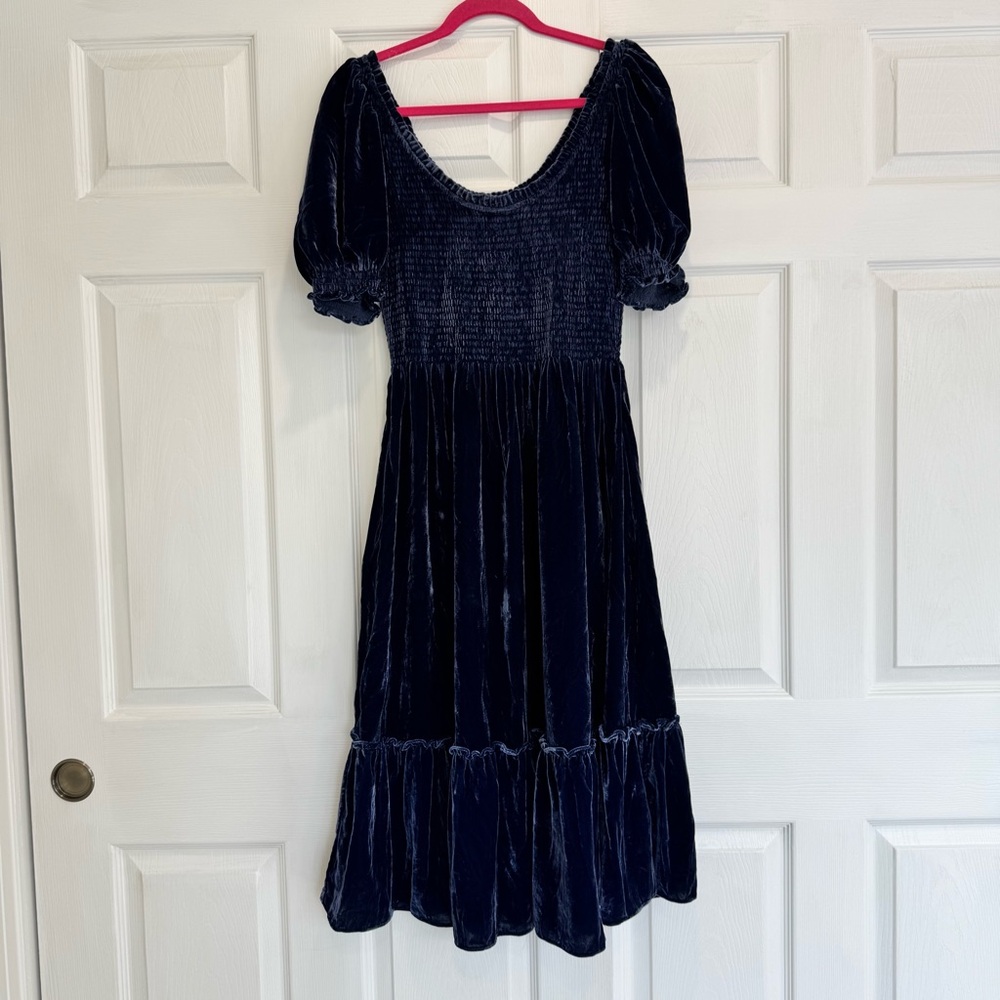 Hill House Navy Velvet Dress